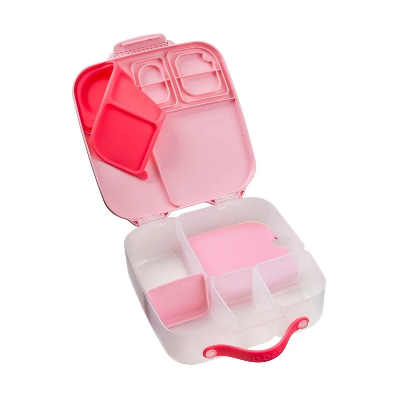 b.box - Boîte à déjeuner de style Bento à 5 compartiments pour enfants, tout-petits, enfants, récipient de stockage des aliments sans BPA avec sac isotherme, boîte alimentaire à emporter avec poignées