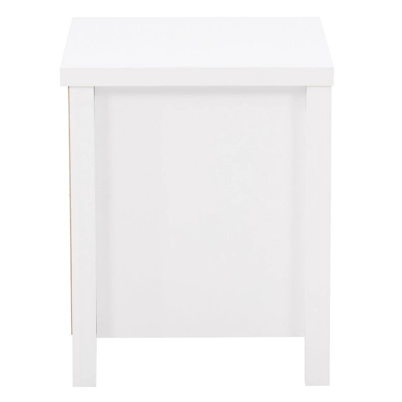 CorLiving Boston Elegant Engineered Wood Bedroom Adult Nightstand with Two Drawers