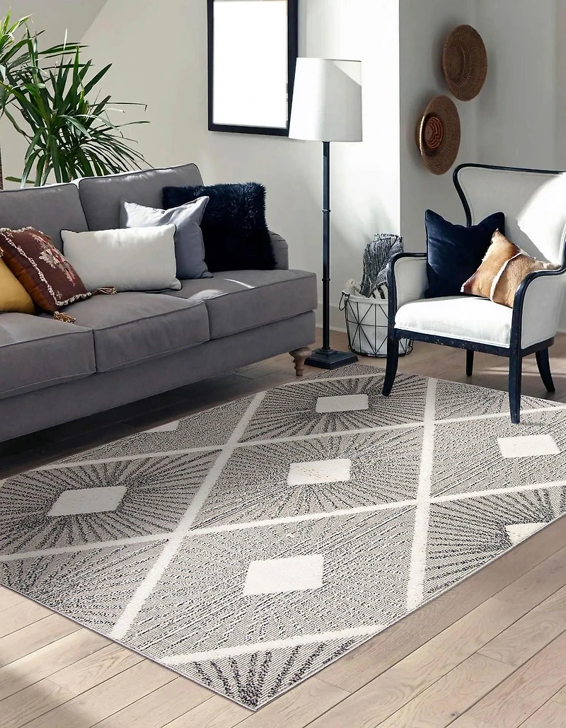 ECARPET Jute Style Area Rug for Bedroom, Living Room