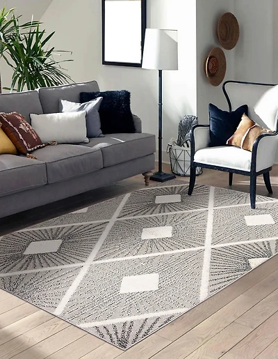 ECARPET Jute Style Area Rug for Bedroom, Living Room