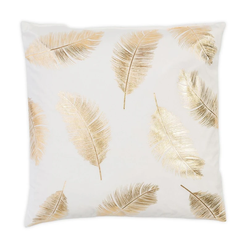 hometrends Coussin Décoratif à Imprimé Plumes