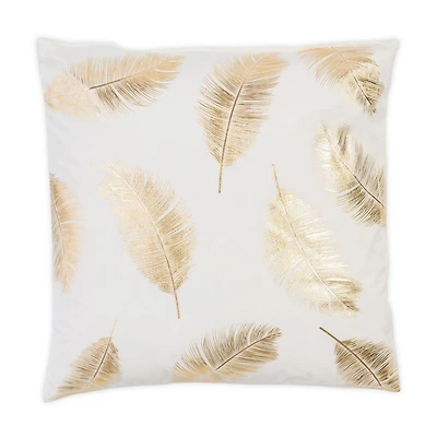 hometrends Coussin Décoratif à Imprimé Plumes