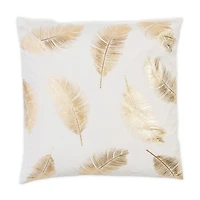 hometrends Coussin Décoratif à Imprimé Plumes