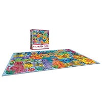 RoseArt - Colorluxe 500 pièces -fête de chat- Puzzle emboîtable pour adulte