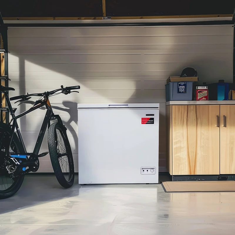 Congélateur coffre Frigidaire 7 pi³ (198 L) pour garage, cuisine ou sous-sol, grande capacité de stockage, blanc
