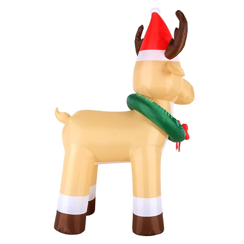 Occasions Christmas 8 Foot Inflatable Reindeer With Wreath
