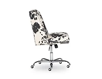 Monroe Black Cow Print Office Chair