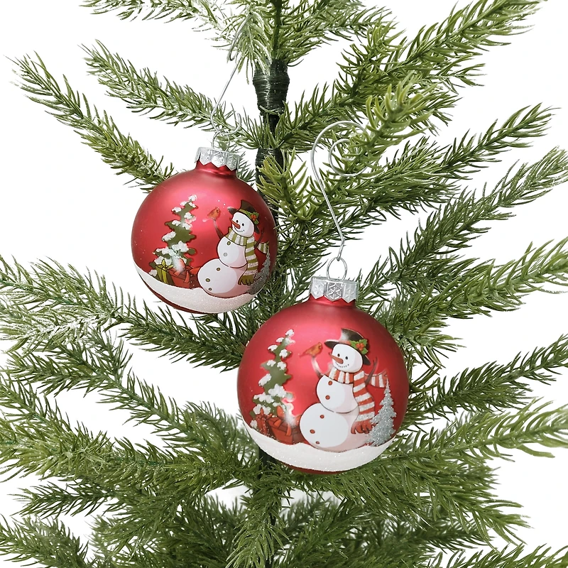 Holiday Time Dia 65mm 4Ct Glass Ornament