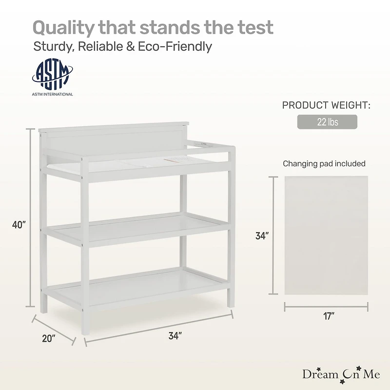 Dream On Me Jax Table à langer universelle, Modèle #603