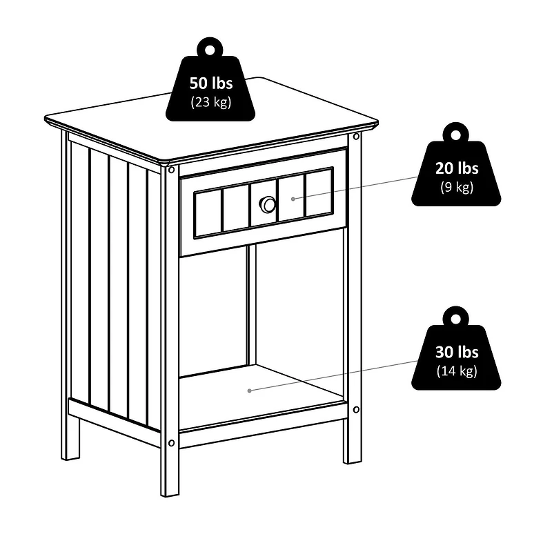 Winsome Blair Accent Table in Coffee Finish