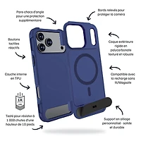 Blu Element Étui Armour Ultra MagSafe avec Kickstand Marin pour iPhone 17