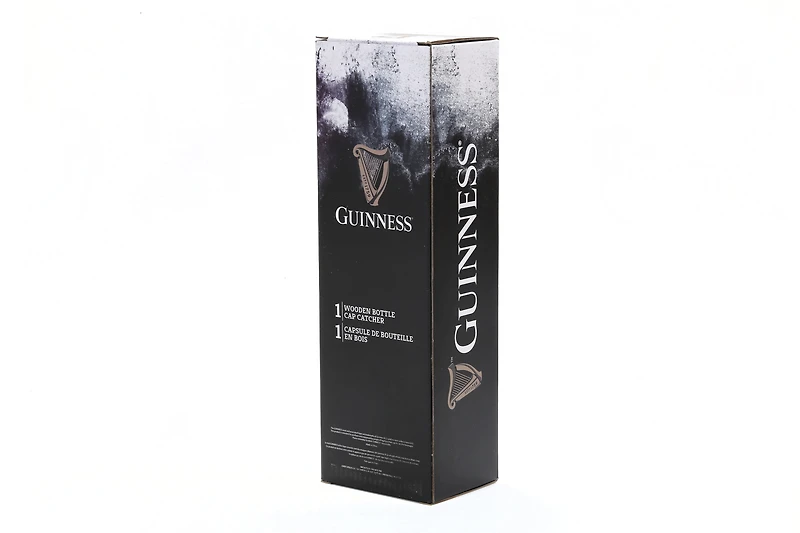 Guinness Bottle Opener with Cap Collector Catcher, Wooden Wall Mounted Bottle Opener，Ideal Gift for Men and Beer Lovers