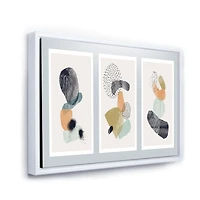 Designart Minimalistic Compostion of Organic Shapes I FLOAT FRAME WALL ART