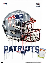 NFL New England Patriots - Drip Helmet 20 Wall Poster