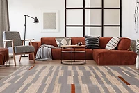 Tapis Capri Leslie gris clair & os de 6 pi 5 po x 9 pi 3 po