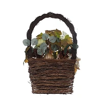 Couronne de panier Floral avec couronne de panier de citrouille