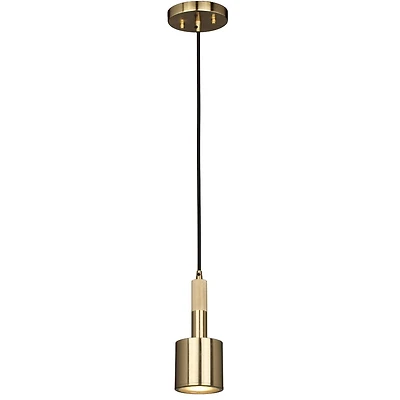 Rhoswen 1 Light Pendant - Aged Brass - Frosted Diffuser