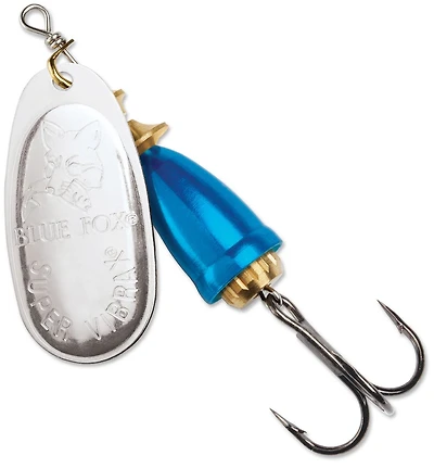 Cuillère tournante Blue Fox Classic Vibrax 3/16 oz, Silver Chrome/Blue