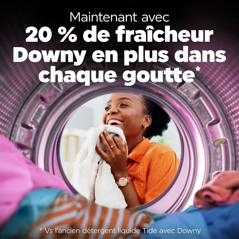 Détergent à lessive liquide Tide Plus dose de Ultra Downy au parfum Fraîcheur d’avril, détergent à lessive liquide avec fraîcheur de longue durée, 83 brassées, 3,4 L TIDE TD LIQ HE ASDFA