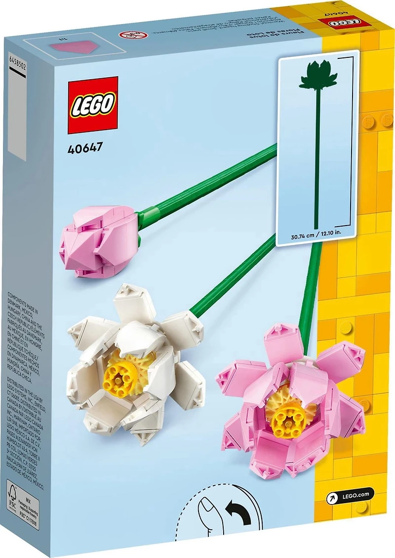 LEGO LEL Flowers Fleurs de lotus 40647 Ensemble de construction (220 pièces)