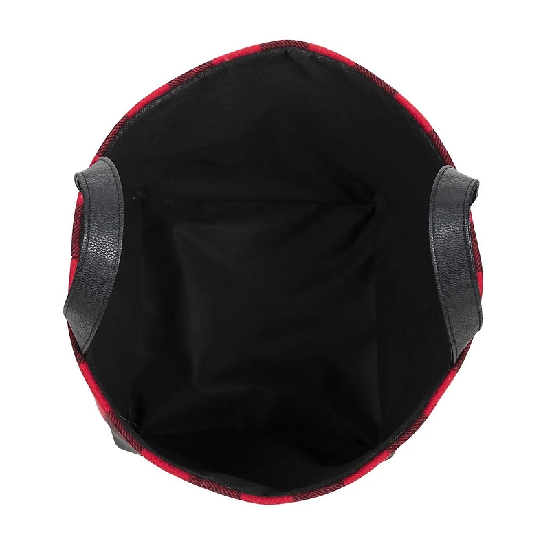Buffle Canadiana - Fourre-tout de rangement rouge/noir 40.64cm D x 40,64cm H