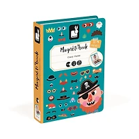 Janod • Boy’s Crazy Faces Magneti’Book • 3 to 8 Years • Educational Magnetic Games Toy for Kids Toddler Children • J02716