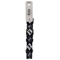 Pet Attire By Coastal Adjustable Black Bones Dog Collar, 1" x 18"-26"
