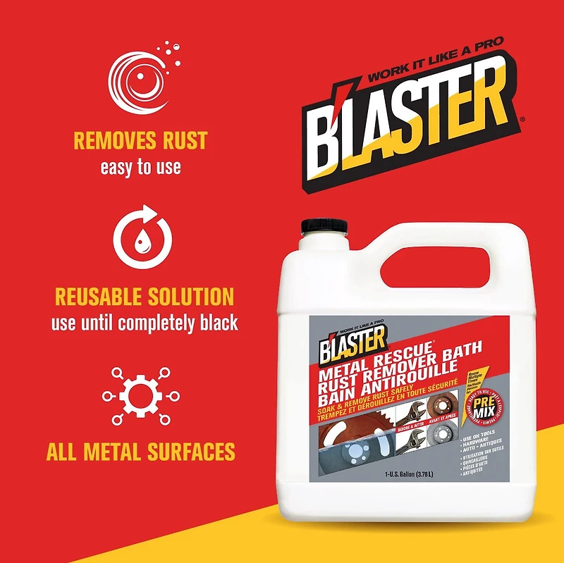 Blaster Metal Rescue Rust Remover Bath 1Gal, 4-Pack