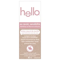 Dentifrice hello Adieu la sensibilité, Menthe naturelle, tube de 82 ml