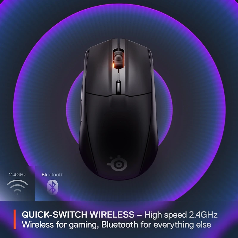 RIVAL 3 GEN2 WIRELESS MOUSE BLACK - PC