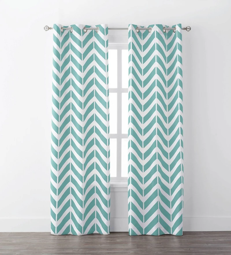 Mainstays Chevron Geo Window Curtains