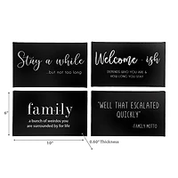 IH Casa Decor Canvas Wall Sign Family/Welcome-Ish 10 X 6 Asstd - Set of 4