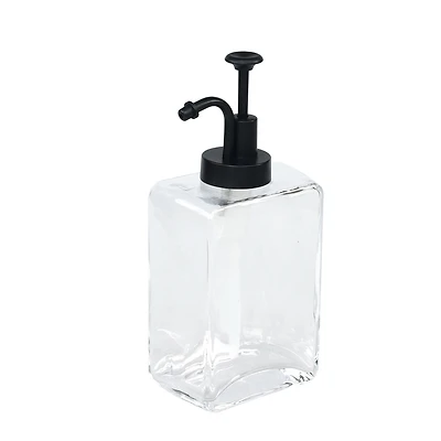 hometrends Glass Soap Dispenser with Oil Can Pump, Glass soap dispenser
