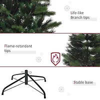 HOMCOM 6FT Artificial Christmas Tree Xmas Tree Holiday Home Decoration with Automatic Open, Green
