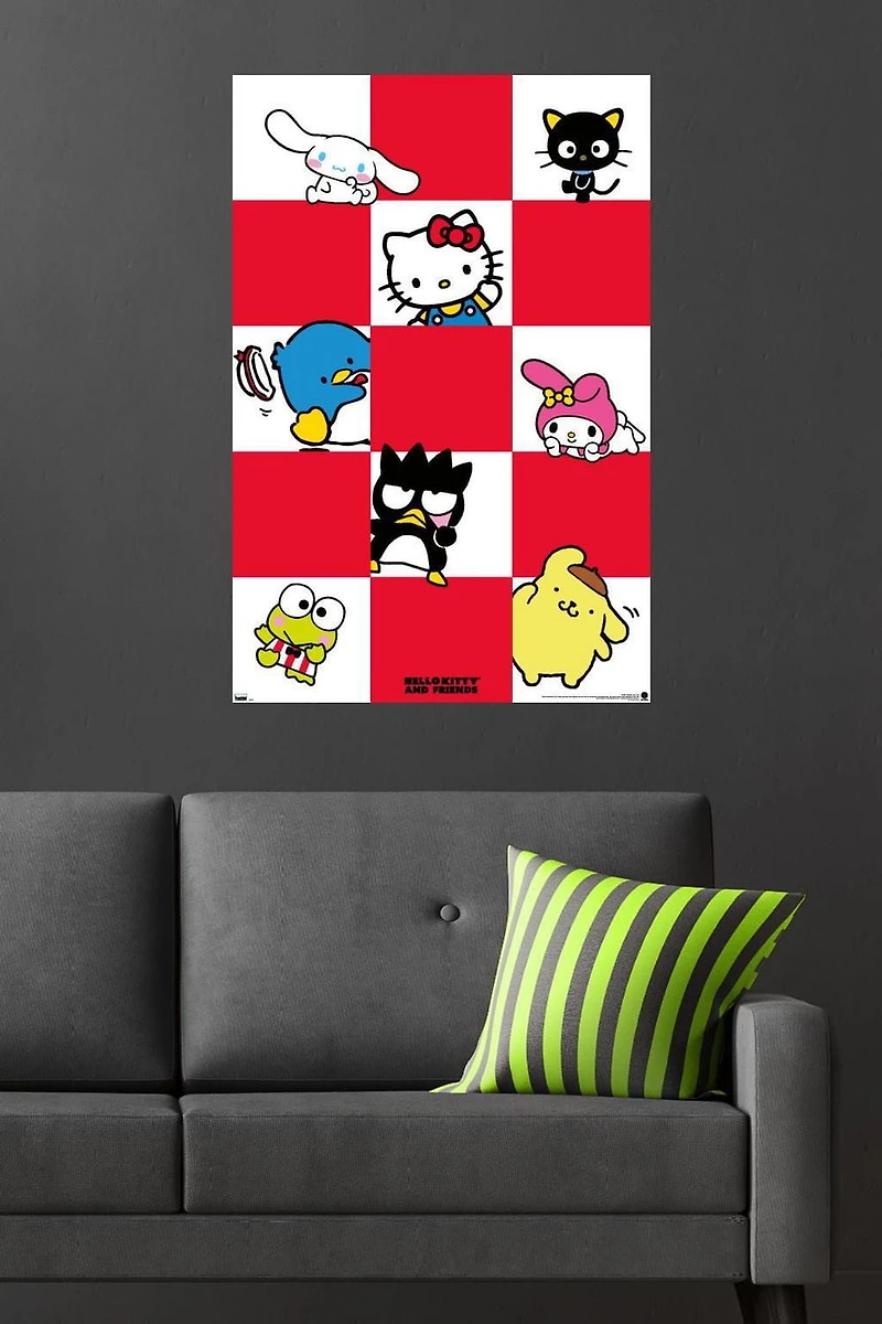 Hello Kitty and Friends: 21 Core - Group Squares Wall Poster, 22.375" x 34"