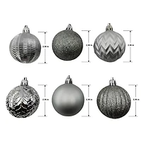 Holiday Time 24 Count Shatterproof Ornaments-Silver