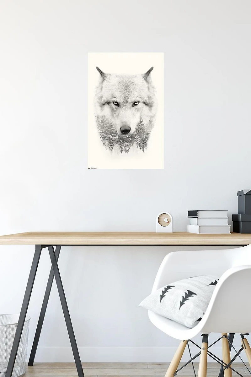 Wolf - Trees Wall Poster, 22.375" x 34"
