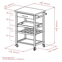 Winsome Anthony Kitchen Cart Stainless Steel - 20326