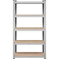 Fullfurnique 71″ Height Metal Storage Rack with Adjustable Shelves, Silver