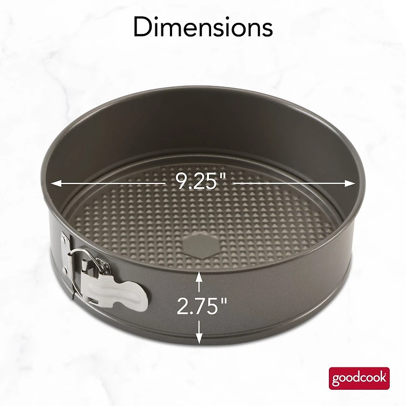 GoodCook Everyday Nonstick Steel Springform Pan, 9 inch Gray, Goodcook Everyday 9" Springfoam Pan