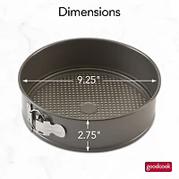 GoodCook Everyday Nonstick Steel Springform Pan, 9 inch Gray, Goodcook Everyday 9" Springfoam Pan