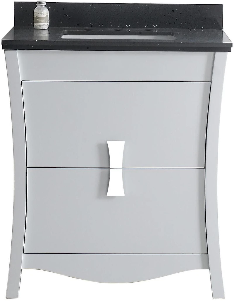American Imaginations 23.75-in. W Wall Mount Dawn Grey Vanity Set For 3H8-in. Drilling  AI-18293