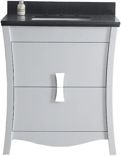 American Imaginations 23.75-in. W Wall Mount Dawn Grey Vanity Set For 3H8-in. Drilling  AI-18293