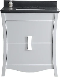 American Imaginations 23.75-in. W Wall Mount Dawn Grey Vanity Set For 3H8-in. Drilling  AI-18293