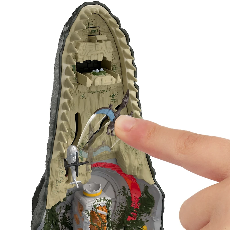 Coffret de jeu Mosasaure Jurassic World : Renaissance de luxe, 7 fonctions et effets sonores interactifs, 6 micro figurines