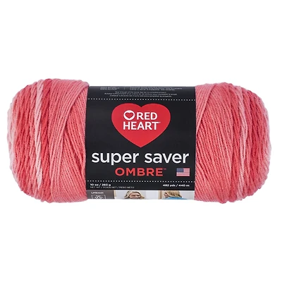 Red Heart® Fil Super Saver® Ombre™, Acrylique #4 Moyen, 10oz/283g