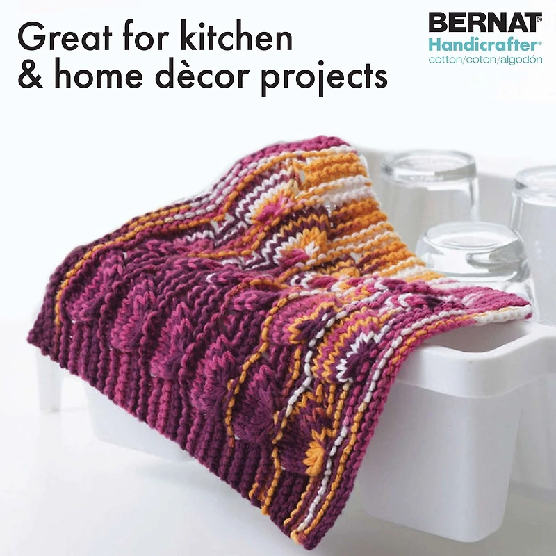 Bernat® Handicrafter® Ombre Yarn, Cotton #4 Medium, 12oz/340g, 573 Yards