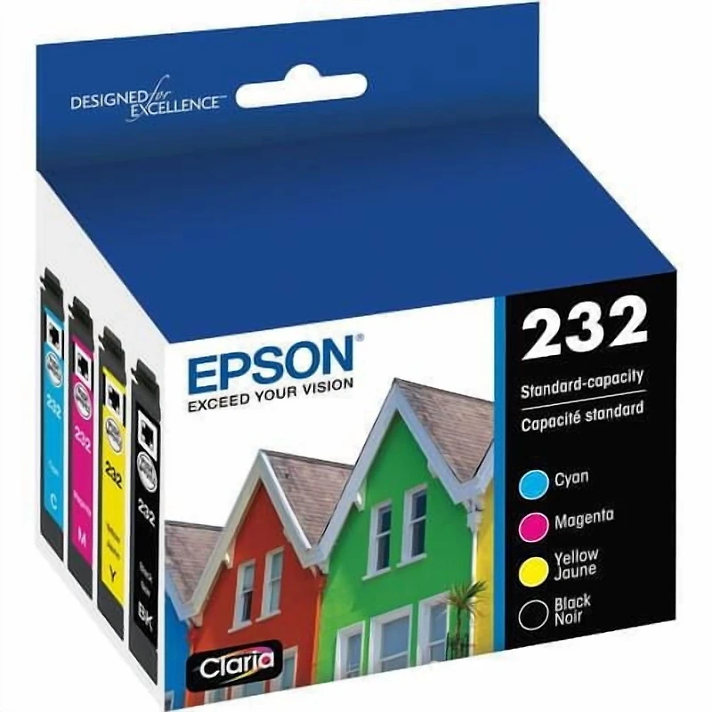 Cartouches d'encre Epson T232 - Rendement standard - Noir/Cyan/Magenta/Jaune