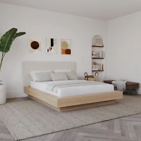 Marko Platform Bed with Upholstered Headboard