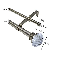 Versailles' Adjustable Regal Finial Double Rod Set 72in - 144in